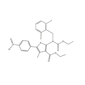 2-((2,6-二氟芐基)(乙氧羰基)氨基)-4-甲基-5-(4-硝基苯基)噻吩-3-羧酸乙