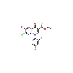 甲酸乙酯1-(2,4-二氟苯基)-7-氯-6-氟-4-氧代羥基吡啶[2,3-B]吡啶-3-羧酸