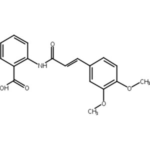 曲尼司特，N-(3,4-二甲氧基肉桂酰)氨茴酸，2-[[3-(3,4-二甲氧基苯基)-1-氧-2-丙烯基]氨基]苯甲酸