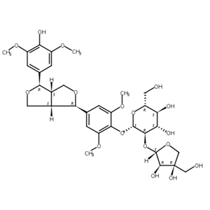 (-)-丁香樹(shù)脂酚-4-O-β-D-呋喃芹糖基-(1→2)-β-D-吡喃葡萄糖苷