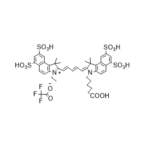2-[5-[3-(5-羧基戊基)-1,3-二氫-1,1-二甲基-6,8-二磺基-2H-苯并[e]吲哚-2-亞基]-1,3-戊二烯基]-3-乙基-1,1-二甲基-6,8-二磺基-1H-苯并[e]吲哚鎓內(nèi)