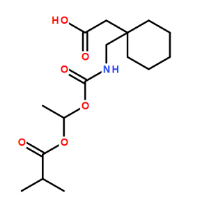 1-[[[[1-(2-甲基-1-氧代丙氧基)乙氧基]甲酰]氨基]甲基]環(huán)己烷乙酸