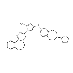 1-(6,7-二氫-5H-苯并[6,7]環(huán)庚烷并[1,2-C]噠嗪-3-基)-N3-[(7S)-6,7,8,9-四氫-7-(1-吡咯烷基)-5H-苯并環(huán)庚烯-2-基]-1H-1,2,4-三唑-3,5-