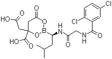 CAS 登錄號：1201902-80-8, 4-羧基-2-[(1R)-1-[[2-[(2,5-二氯苯甲?；?氨基]乙?；鵠氨基]-3-甲基丁基]-6-氧代-1,3,2-二氧硼雜環(huán)己-4-乙酸