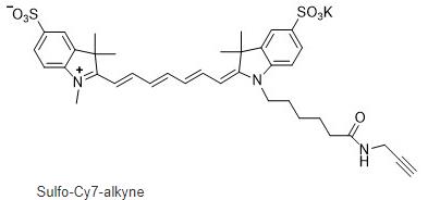 磺化Cy7 炔烴，Sulfo-Cyanine7 alkyne，cas:2183440-56-2