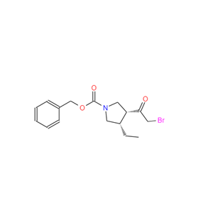 (3R,4S)-3-(2-溴乙?；?-4-乙基-1-吡咯烷羧酸芐酯