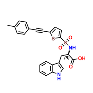 (R)-3-(1H-吲哚-3-基)-2-(5-(對(duì)甲苯基炔基)噻吩-2-亞磺酰氨基)丙酸