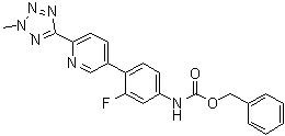 CAS 登錄號(hào)：1220910-89-3, N-[3-氟-4-[6-(2-甲基-2H-四唑-5-基)-3-吡啶基]苯基]氨基甲酸芐酯