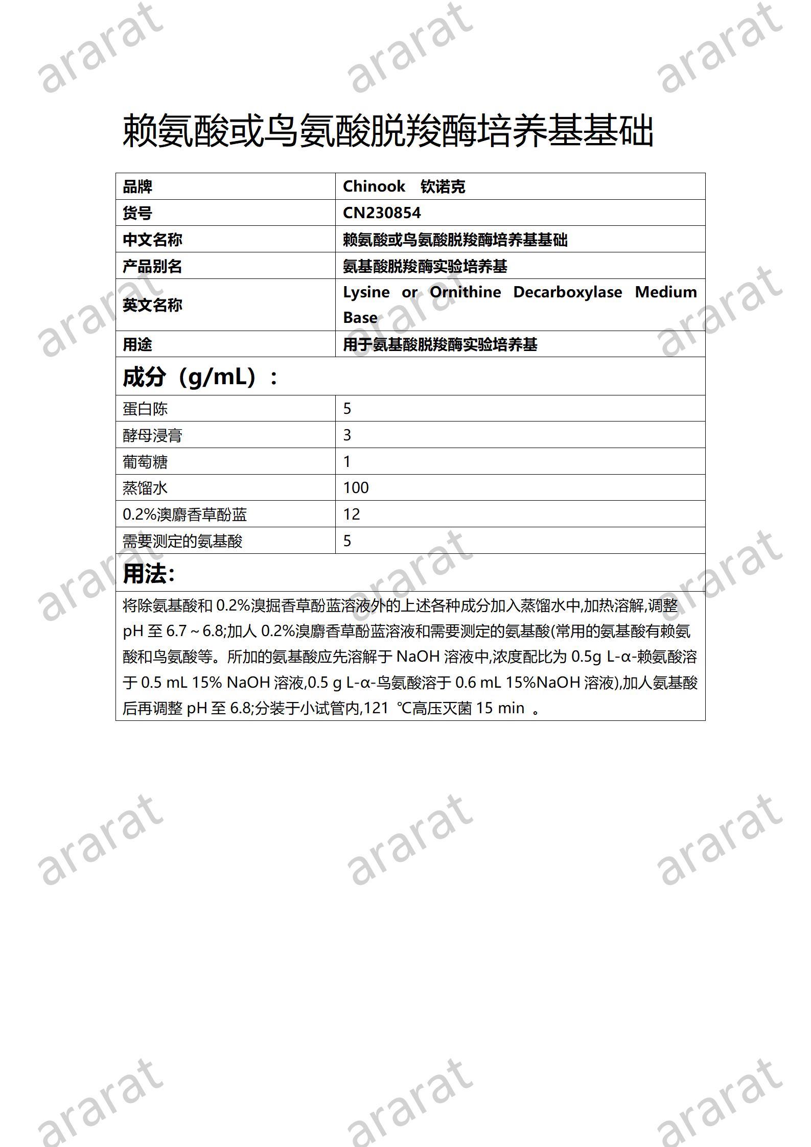 CN230854  賴氨酸或鳥氨酸脫羧酶培養(yǎng)基基礎(chǔ)_01.jpg