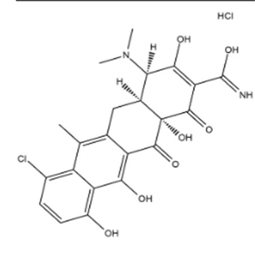 4-Epianhydrochlortetracycline (hydrochloride).png