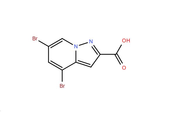 4，6-二溴吡唑并[1,5-A]吡啶-2-羧酸.png