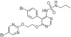 CAS 登錄號：441798-33-0, 馬西替坦, N-[5-(4-溴苯基)-6-[2-[(5-溴-2-嘧啶基)氧]乙氧基]-4-嘧啶基]-N'-丙基磺酰胺