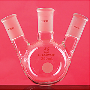 斜三口圓底燒瓶 50ml 14/23 14/23 14/23|50ml|聯(lián)華