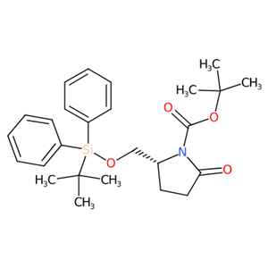 (S)-叔-丁基 2-(((叔-丁基二苯基甲硅烷基)氧代)甲基)-5-氧亞基吡咯烷-1-甲酸基酯