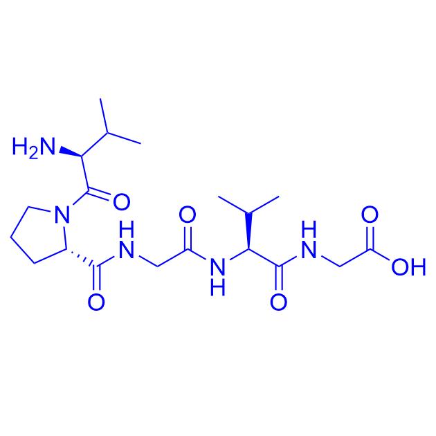 Valyl-prolyl-glycyl-valyl-glycine 52231-42-2.png Valyl-prolyl-glycyl-valyl-glycine 52231-42-2.png