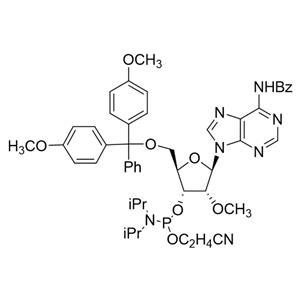 N-苯甲?；?5'-O-(4,4-二甲氧基三苯甲基)-2'-O-甲基腺苷-3'-(2-氰基乙基-N,N-二異丙基)亞磷酰胺