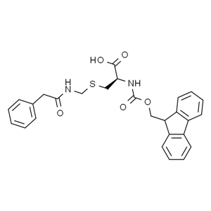 Fmoc-Cys(Phacm)-OH，(S)-2-((((9H-芴-9-基)甲氧基)羰基)氨基)-3-(((2-苯基乙酰氨基)甲基)硫代)丙酸