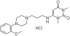 CAS 登錄號(hào)：64887-14-5, 鹽酸烏拉地爾, 6-[[3-[4-(2-甲氧基苯基)-1-哌嗪基]丙基]氨基]-1,3-二甲基尿嘧啶鹽酸鹽