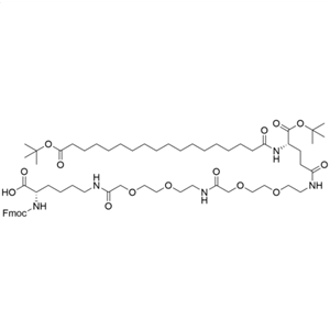 Fmoc-Lys(tBuO-Ste-Glu(AEEA-AEEA)-OtBu)-OH