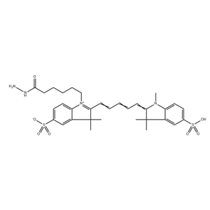 2055138-61-7，Sulfo-Cy5 hydrazide，一種結(jié)合了 CY5 光學(xué)性能的熒光染料