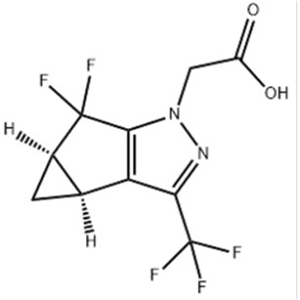 2-((3BS,4AR)-5,5-二氟-3-(三氟甲基)-3B,4,4A,5-四氫-1H-環(huán)丙烯并[3,4]環(huán)戊二烯并[1,2-C]吡唑-1-基)乙酸 1620056-83-8