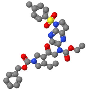 芐基(3R,4S)-3-(N-(乙氧基羰基)-N-(5-甲苯磺?；?5H-吡咯并[2,3-b]吡嗪-2-基)甘氨?；?-4-乙基吡咯烷-1-羧酸酯