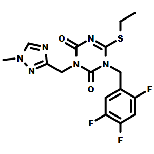 1,3,5-三嗪-2,4（1H，3H）-二酮，6-（乙硫基）-3-[（1-甲基-1H-1,2,4-三唑-3-基）甲基]-1-[（2,4,5-三氟苯基）甲基