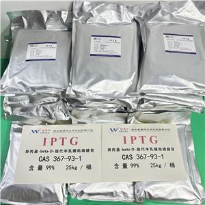 異丙基-beta-D-硫代半乳糖吡喃糖苷   IPTG  100克/瓶  500克/瓶  1kg/瓶  25kg/桶