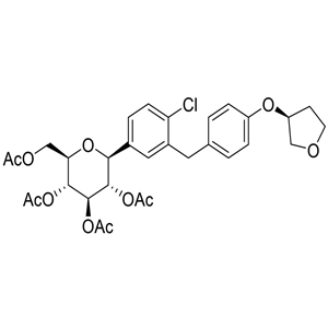 (1S)-1,5-脫水-2,3,4,6-四-O-乙?；?1-C-[4-氯-3-[[4-[[(3S)-四氫呋喃-3-基]氧基]苯基]甲基]苯基]-D-葡萄糖醇