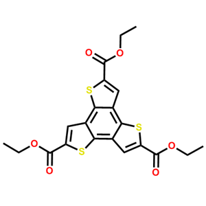 benzo-(1,2;3,4;5,6)-tris(thiophene-2’-carboxylic acid ethyl ester)；28909-27-5