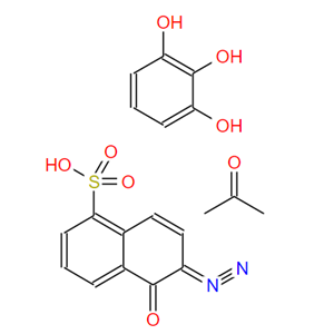 連苯三酚丙酮樹脂與2,1-重氮萘醌-5-磺酰氯酯物；68584-99-6