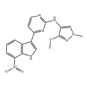 2-Pyrimidinamine, N-(3-methoxy-1-methyl-1H-pyrazol-4-yl)-4-(7-nitro-1H-indol-3-yl)-