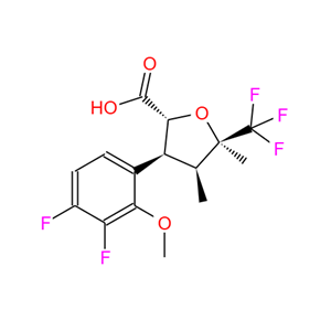 (2R,3S,4S,5R)-3-(3,4-二氟-2-甲氧基苯基)-4,5-二甲基-5-(三氟甲基)四氫呋喃-2-羧酸，自產(chǎn)自用醫(yī)藥中間體，品質(zhì)更有保障。