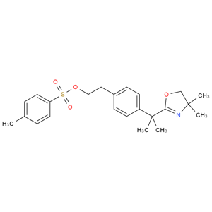 比拉斯汀中間體，4-[1-(4,5-二氫-4,4-二甲基-2-惡唑基)-1-甲基乙基]苯乙醇對甲苯磺酸酯