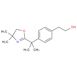 比拉斯汀中間體，4-[1-(4,5-二氫-4,4-二甲基-2-惡唑基)-1-甲基乙基]苯乙醇